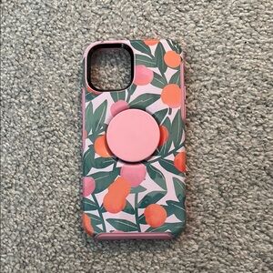 Floral Pink iPhone 12 Otterbox with PopSocket